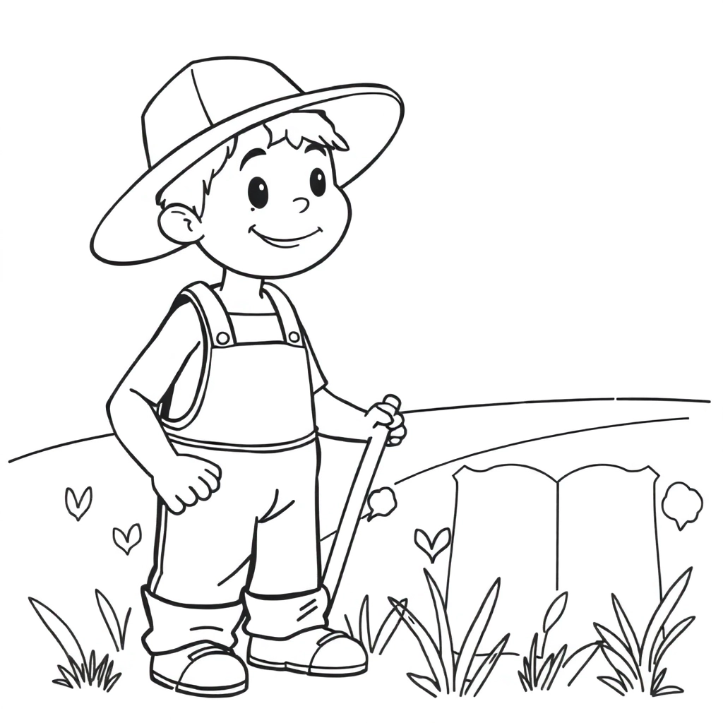 farmer boy صفحات التلوين