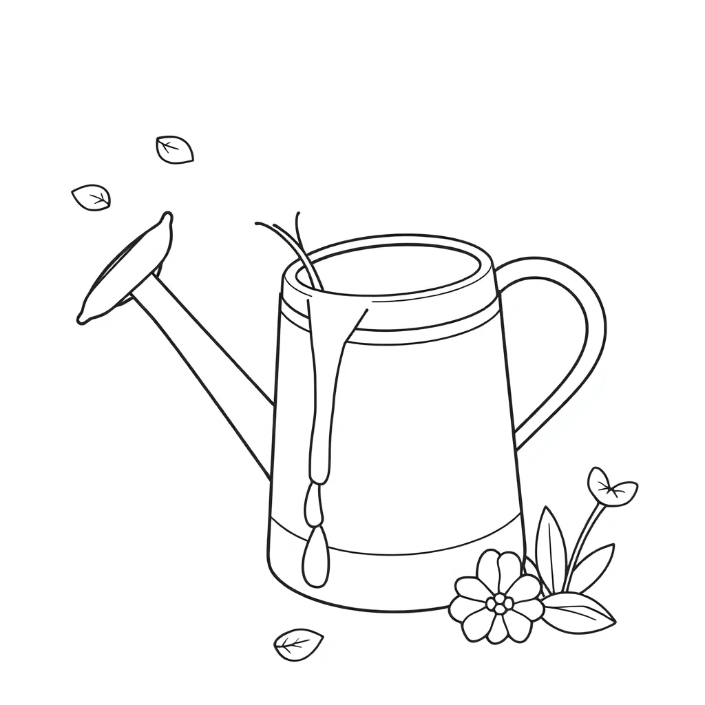 Watering can صفحات التلوين