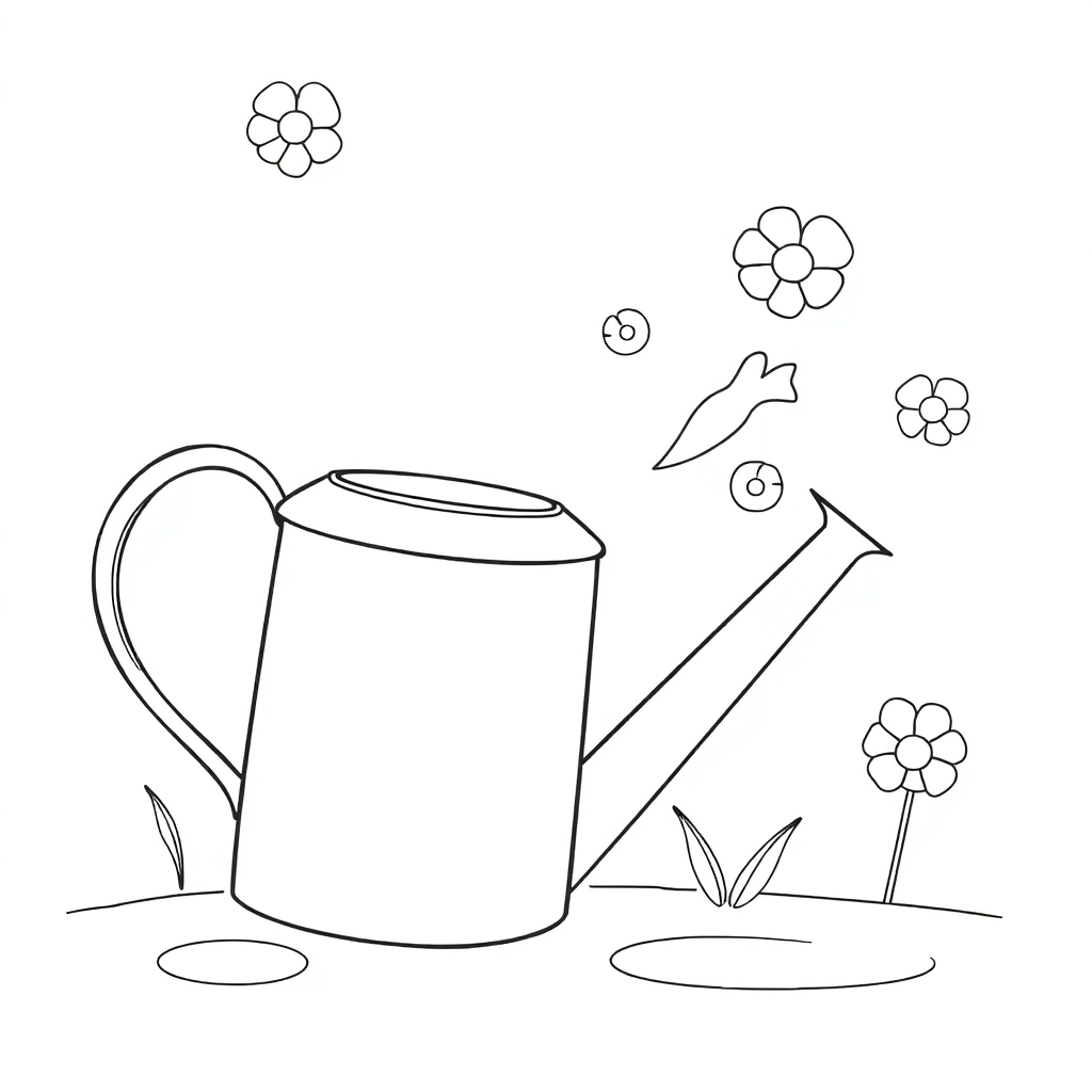 Watering can صفحات التلوين