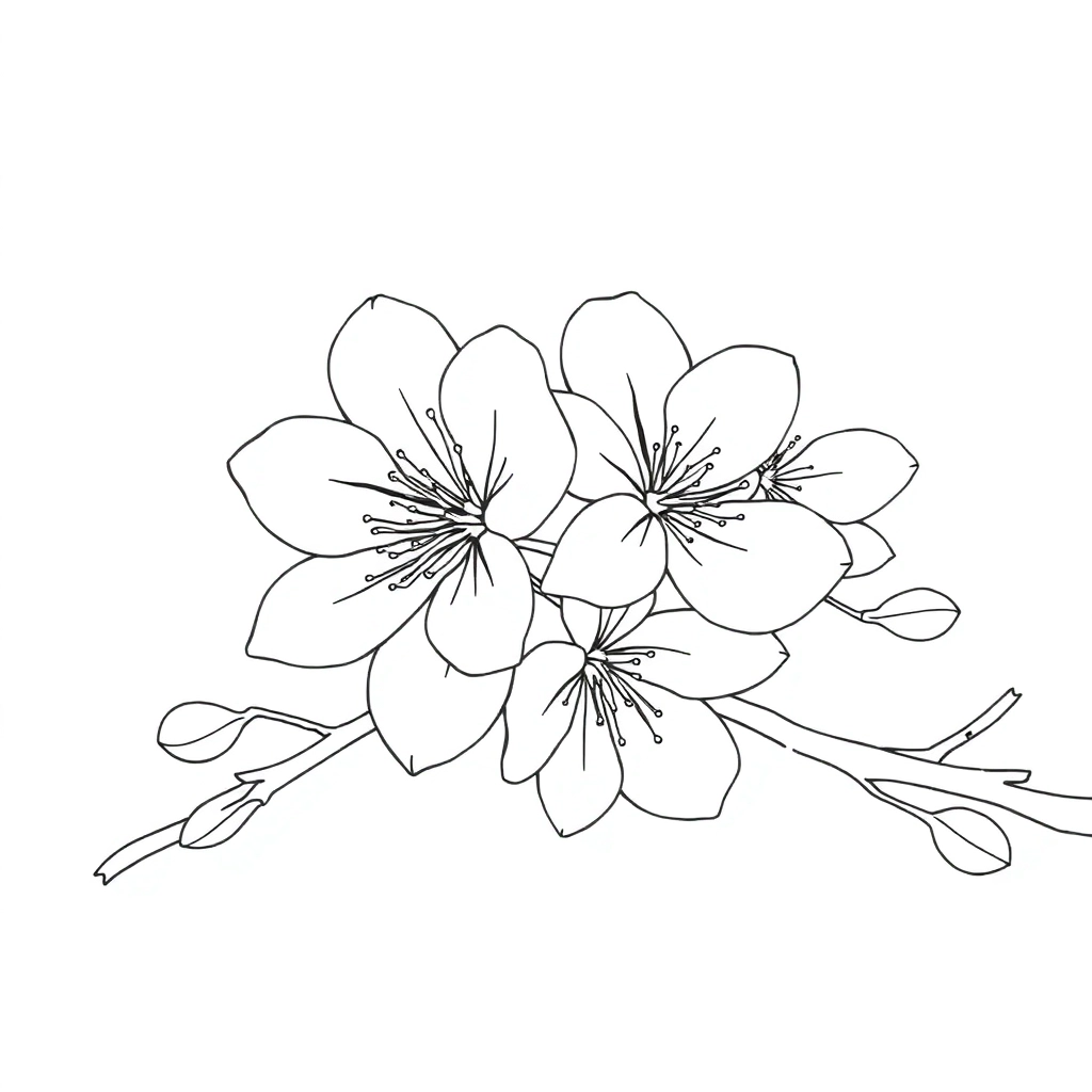 樱花 صفحات التلوين
