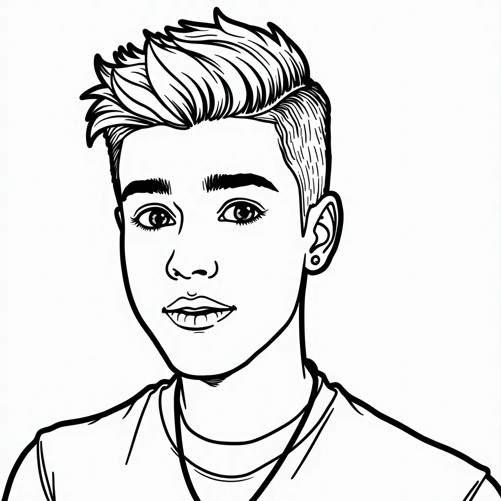 justin bieber coloring pages