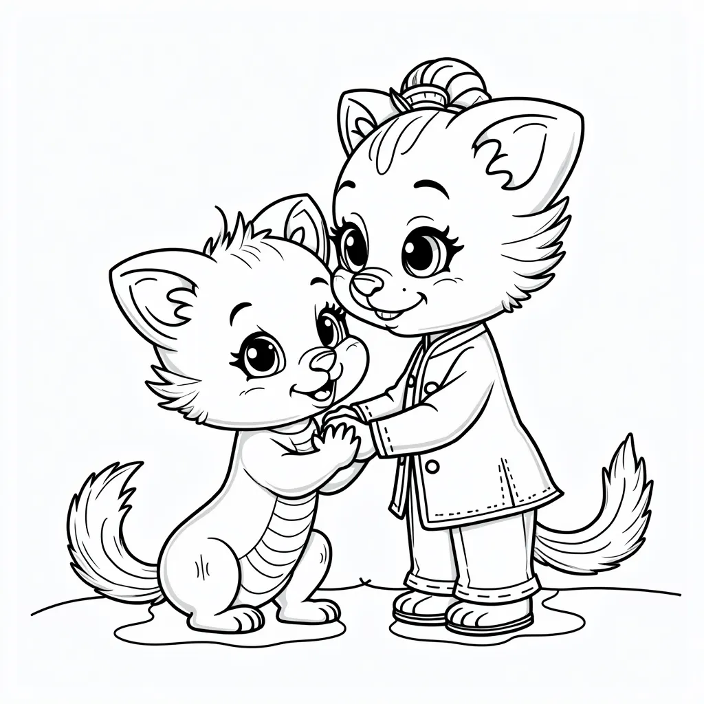 couple chinese coloring pages