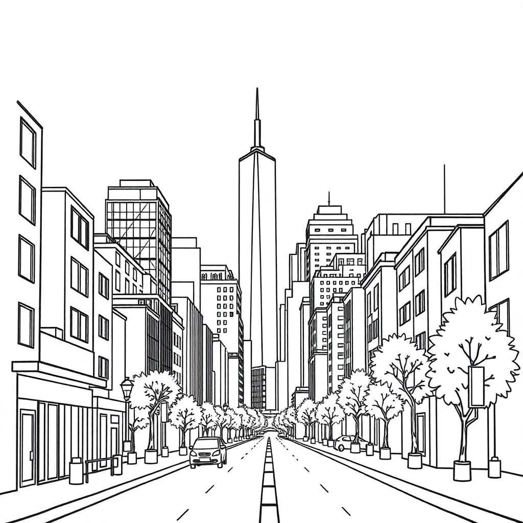 Big city  صفحات التلوين