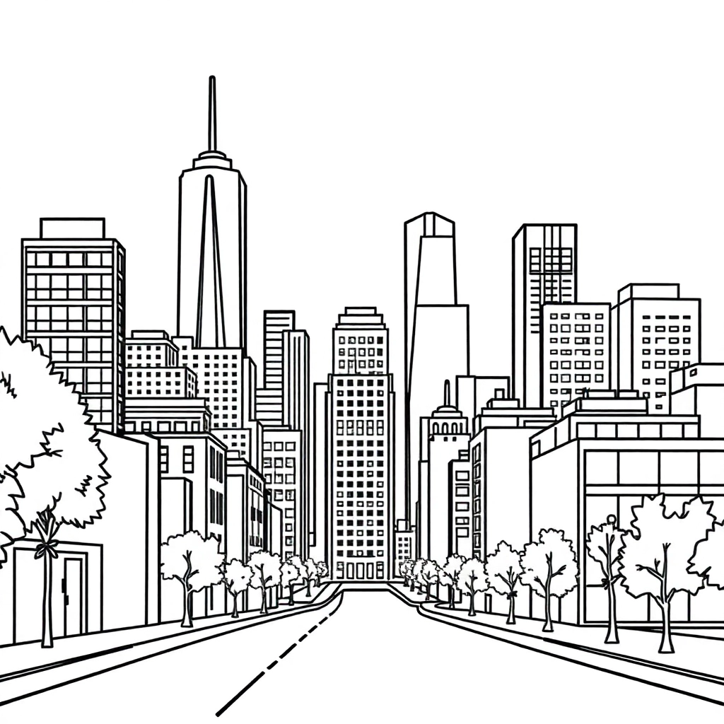 Big city is far away صفحات التلوين