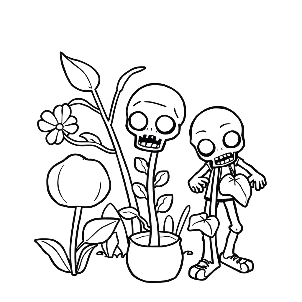 Plants vs Zombies صفحات التلوين