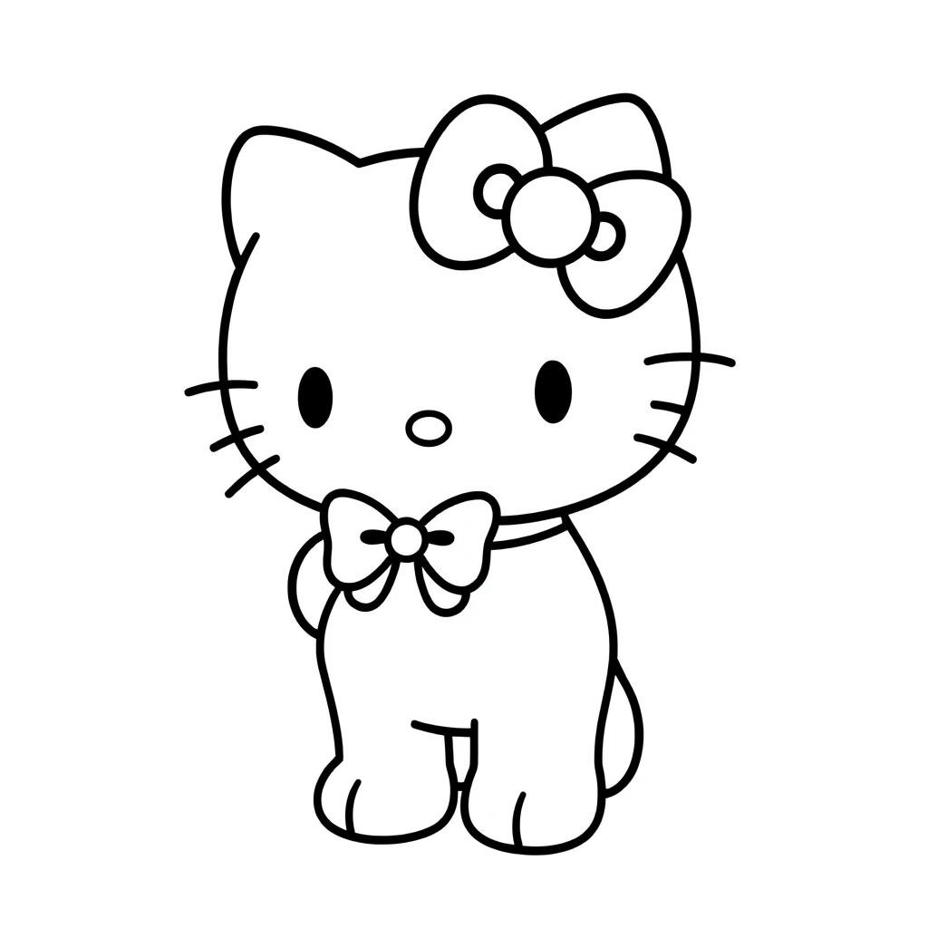 hello kitty صفحات التلوين