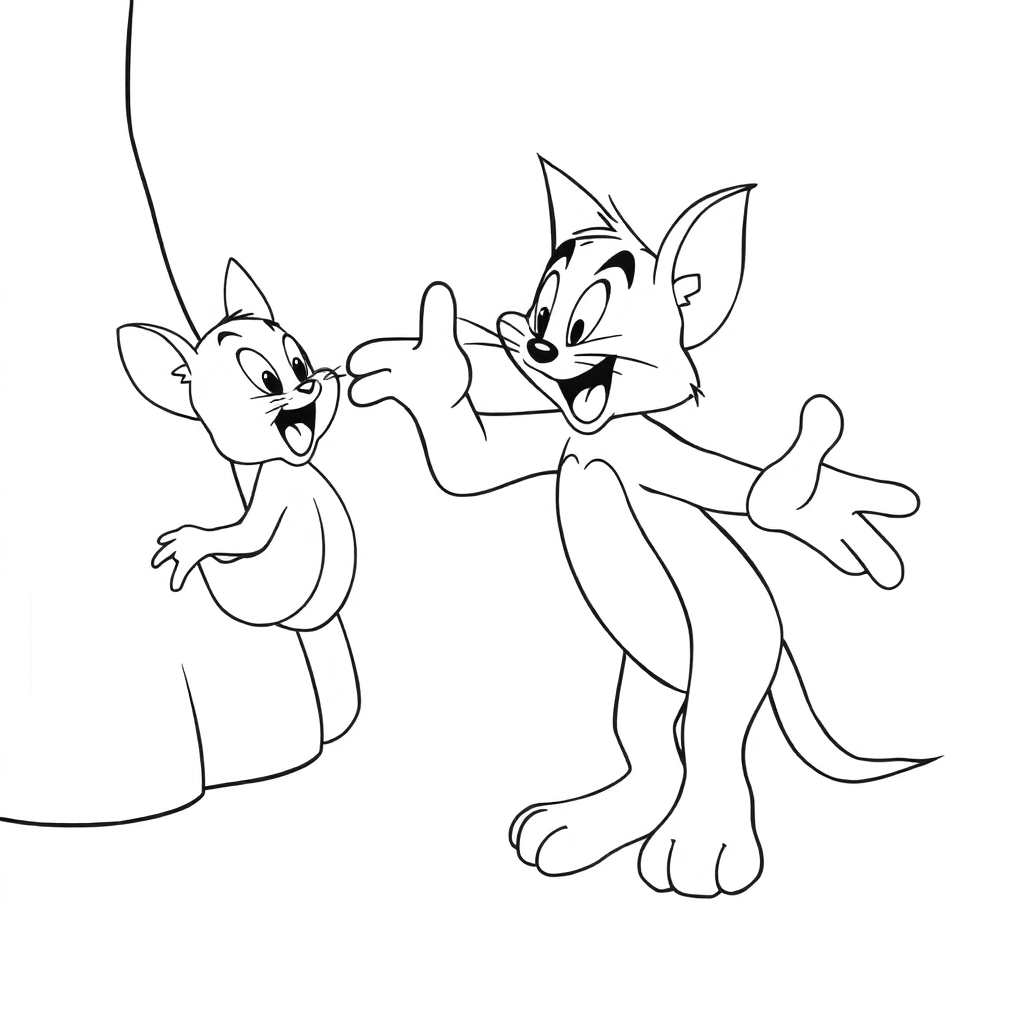tom and jerry صفحات التلوين