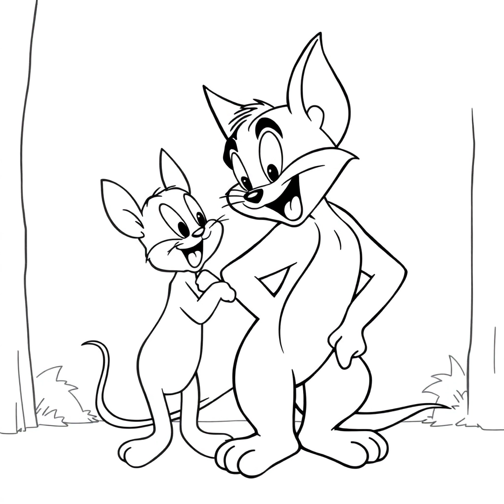 tom and jerry صفحات التلوين