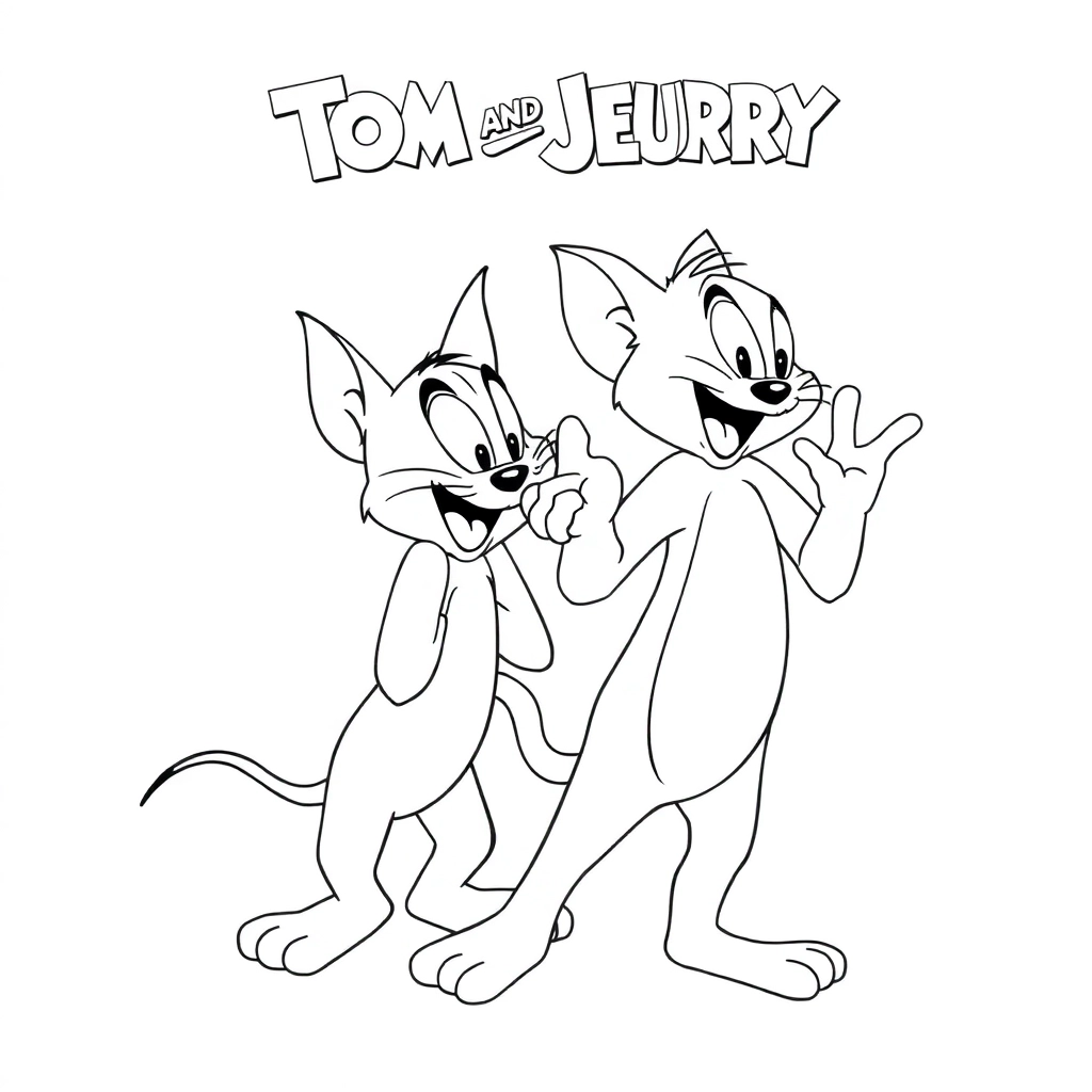 tom and jerry صفحات التلوين