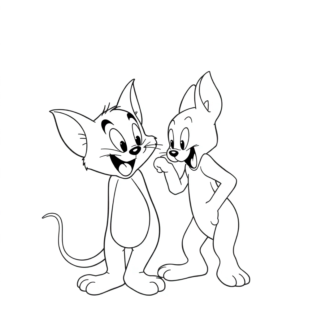 tom and jerry صفحات التلوين
