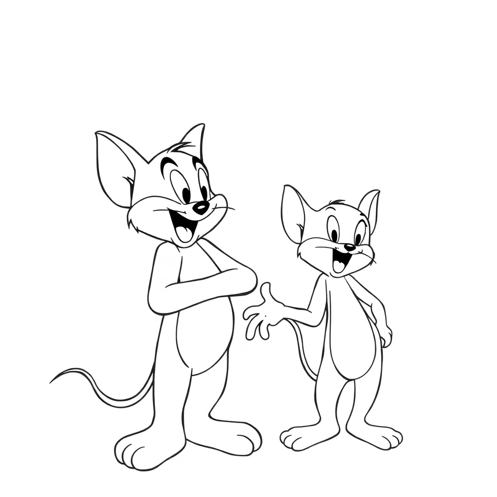 tom and jerry صفحات التلوين