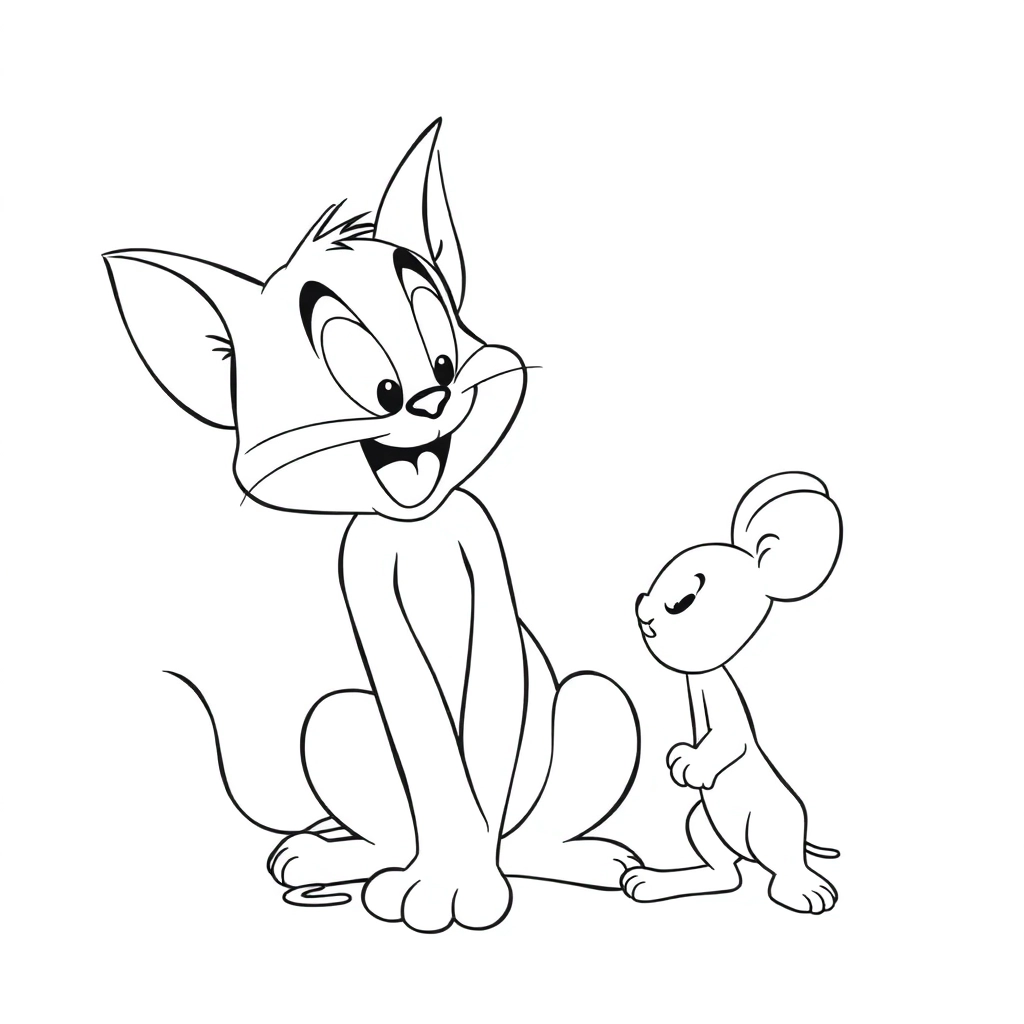 tom and jerry 猫和老鼠 صفحات التلوين