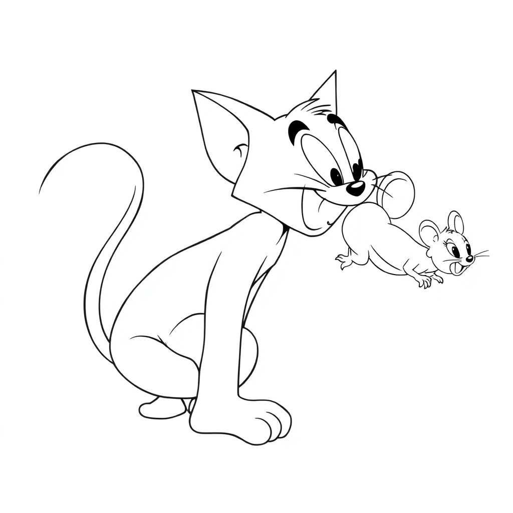 tom and jerry 猫和老鼠 صفحات التلوين