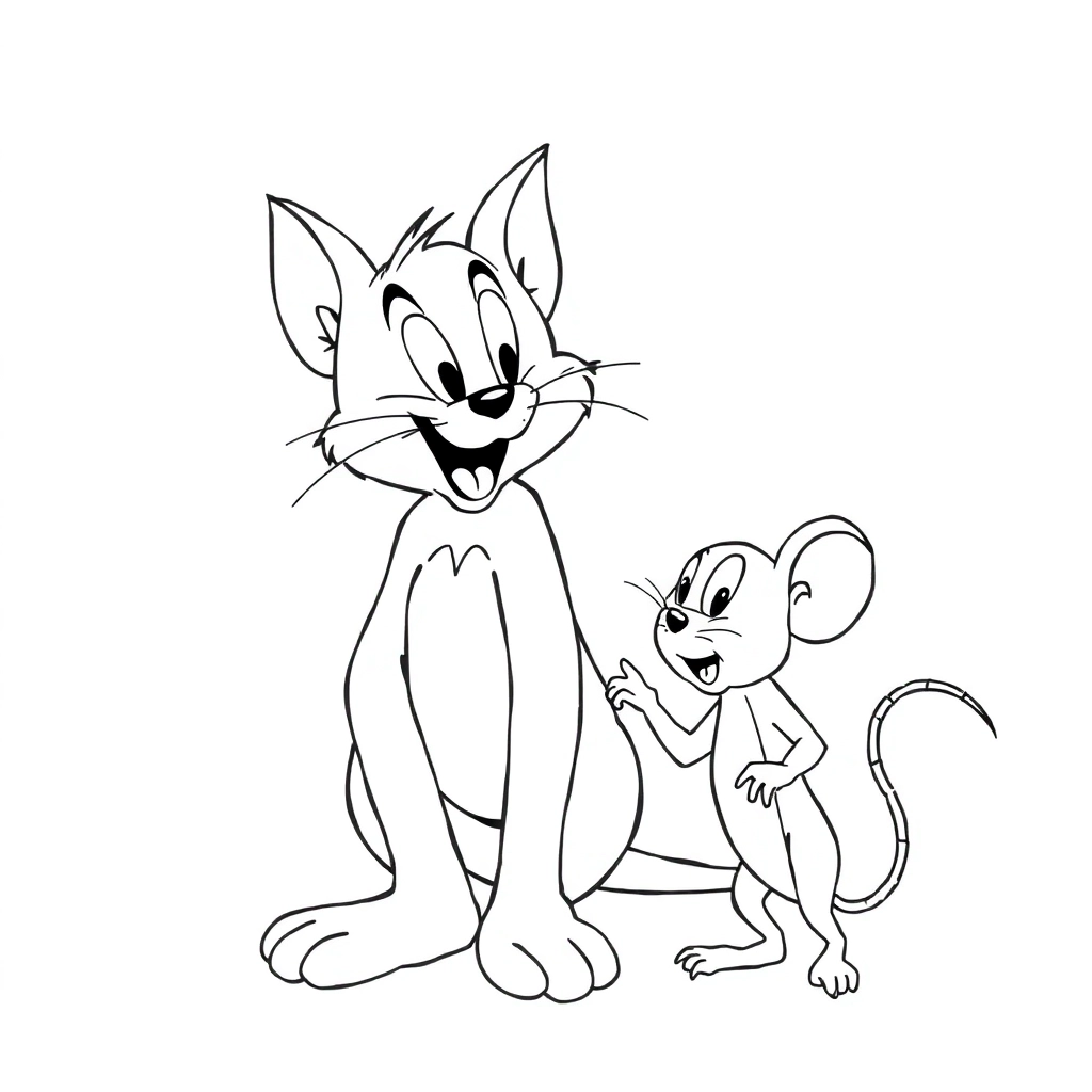 tom and jerry 猫和老鼠 صفحات التلوين