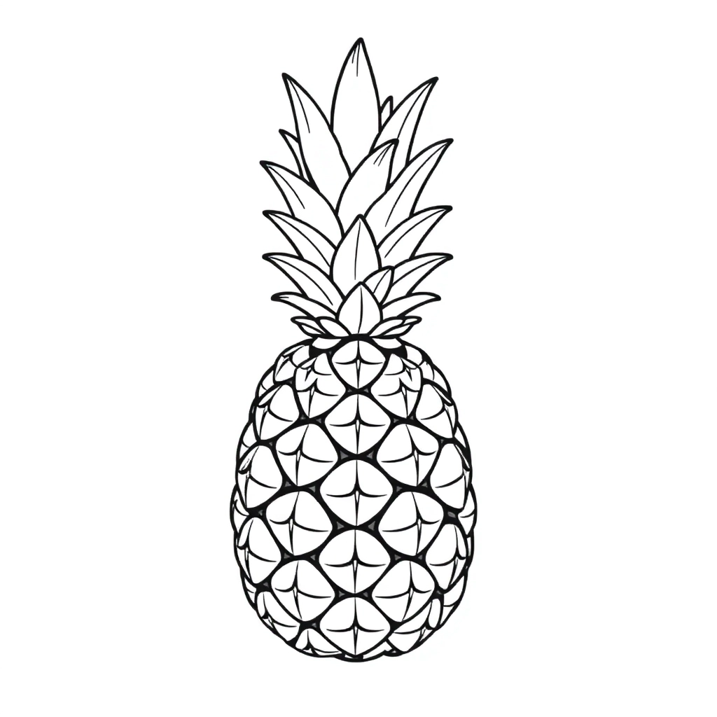 Pineapple صفحات التلوين