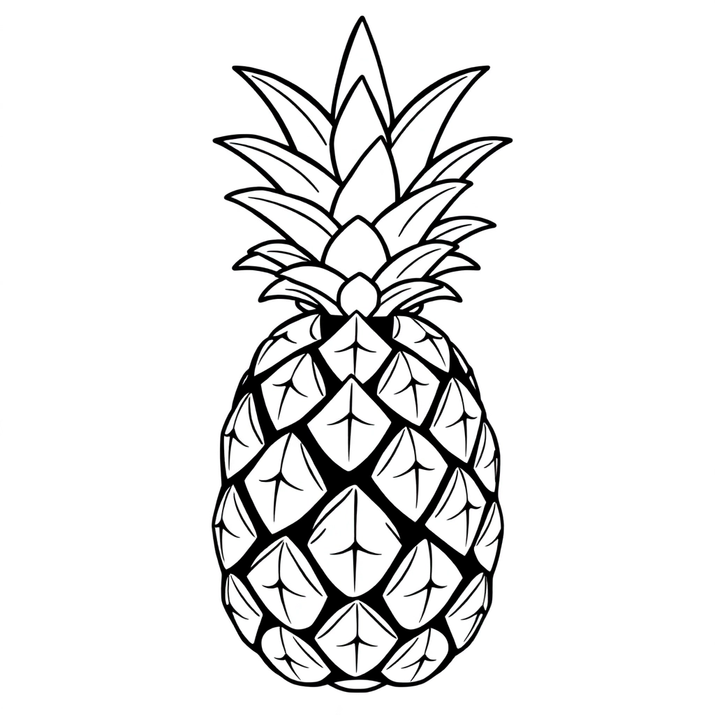 Pineapple صفحات التلوين