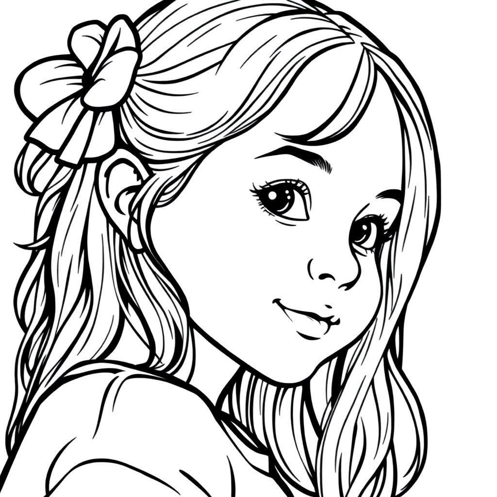 little girl Páginas para Colorear