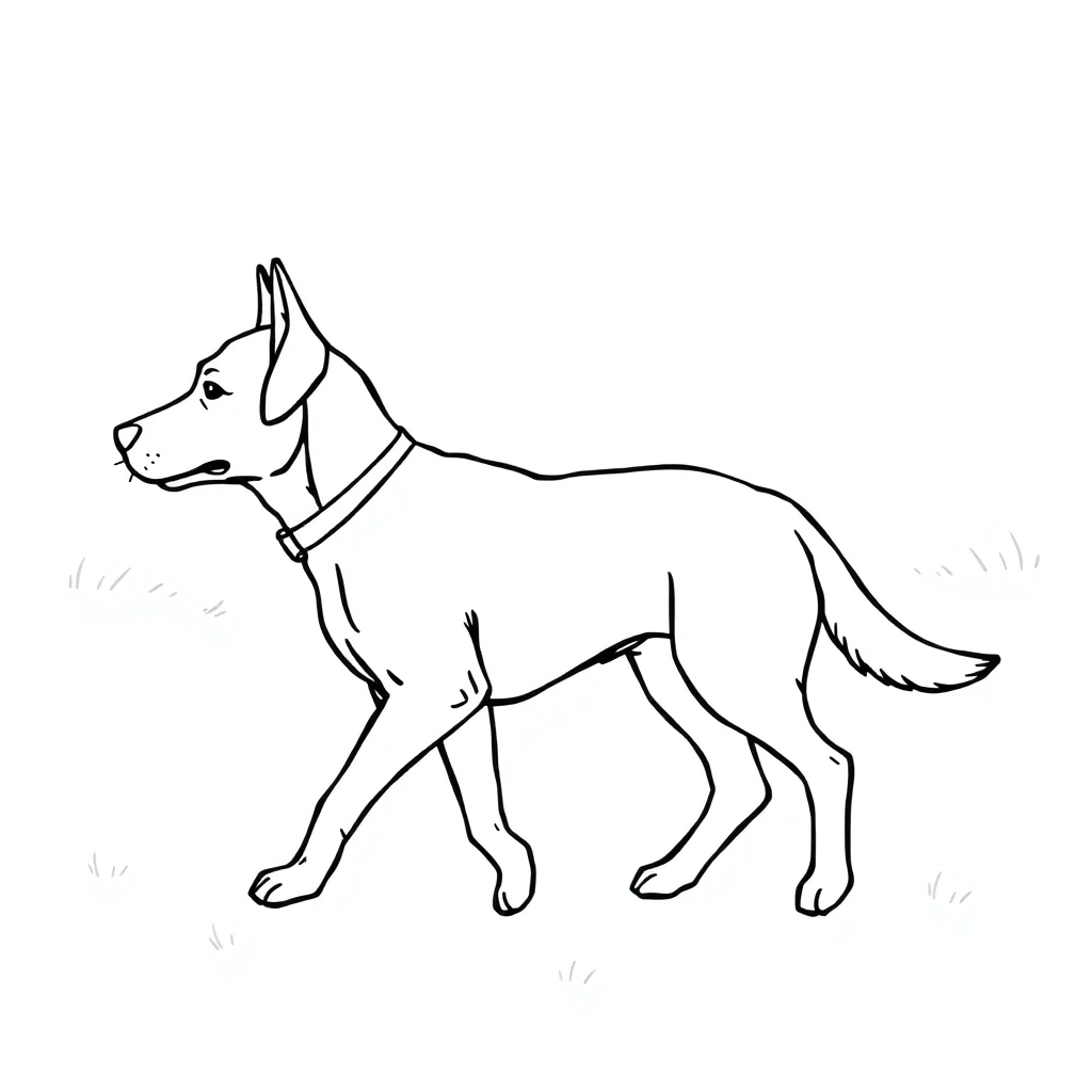 0ne dog and one people walk silhouette صفحات التلوين