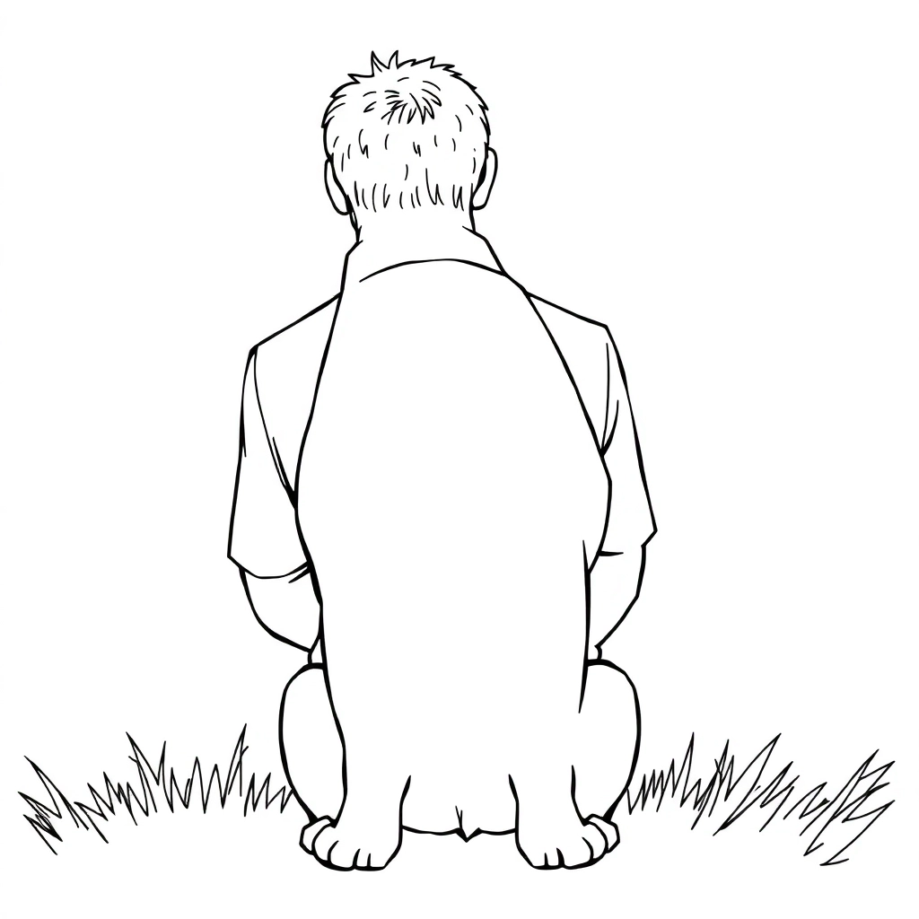 men walk with dog from back view صفحات التلوين