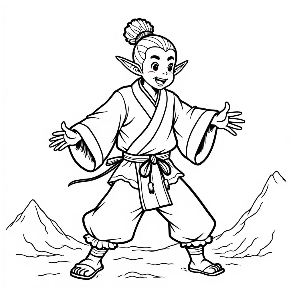 孙悟空在五指山下 coloring pages