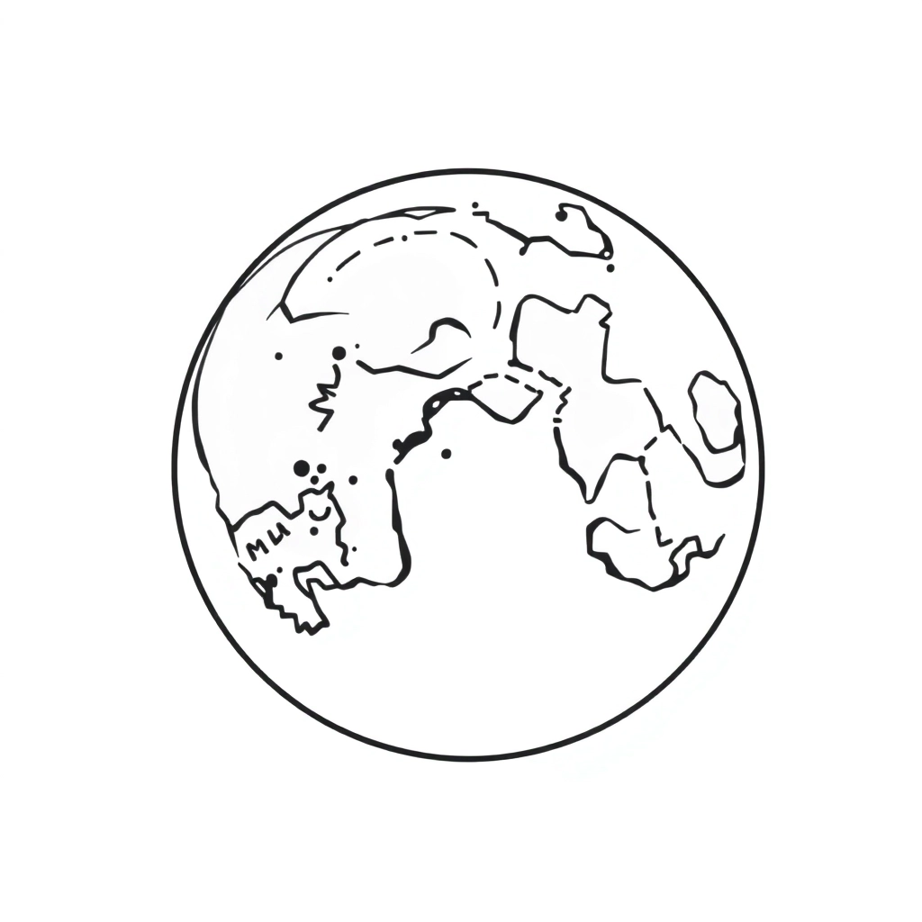 月亮 صفحات التلوين