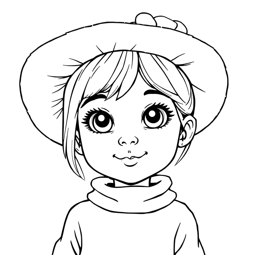 女孩 Páginas para Colorear