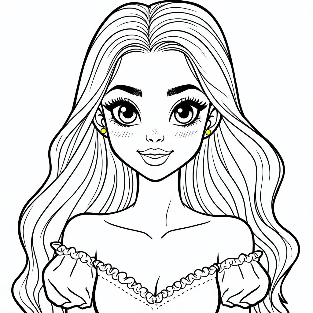 beauty coloring pages