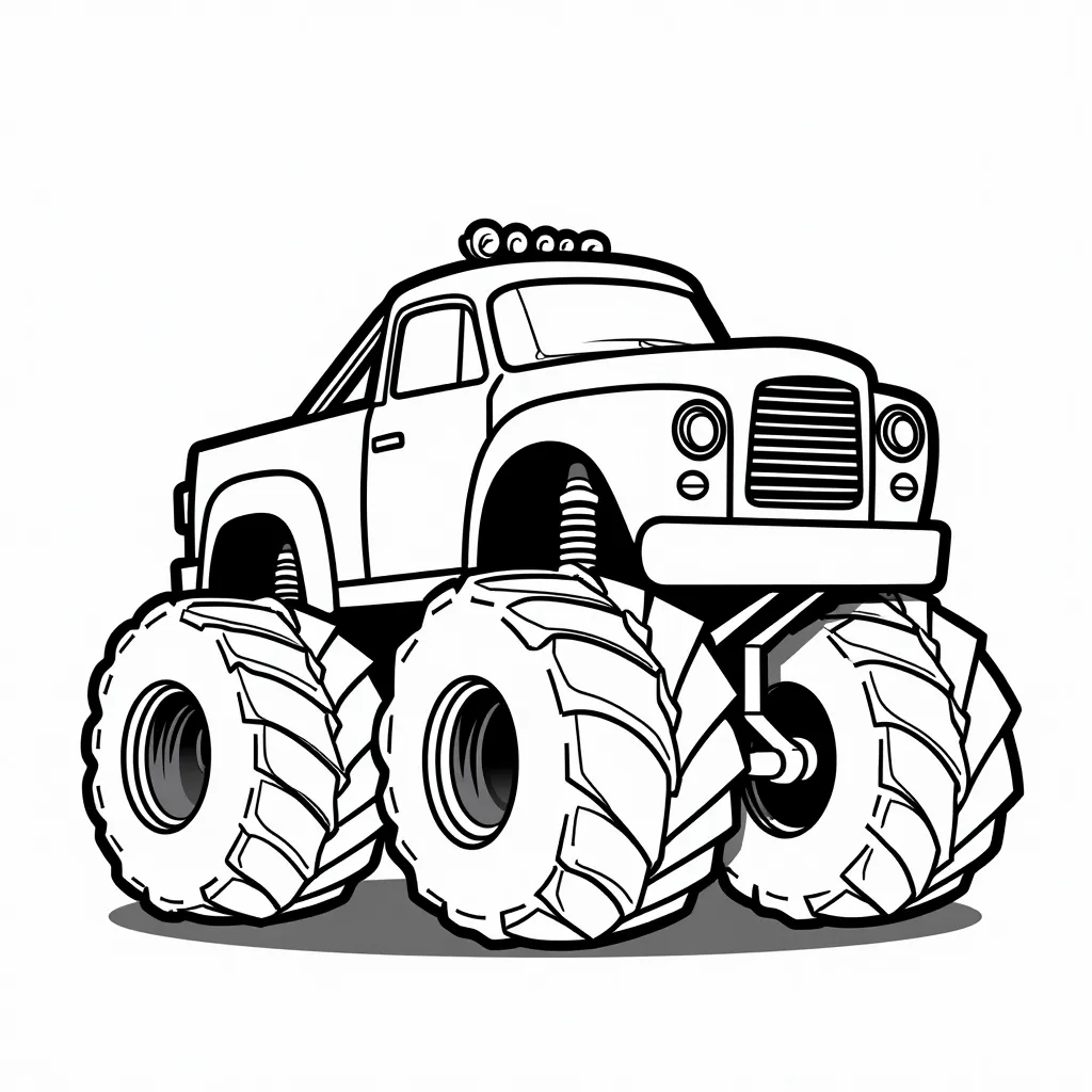 a monster truck that has a giant mouth coloring pages