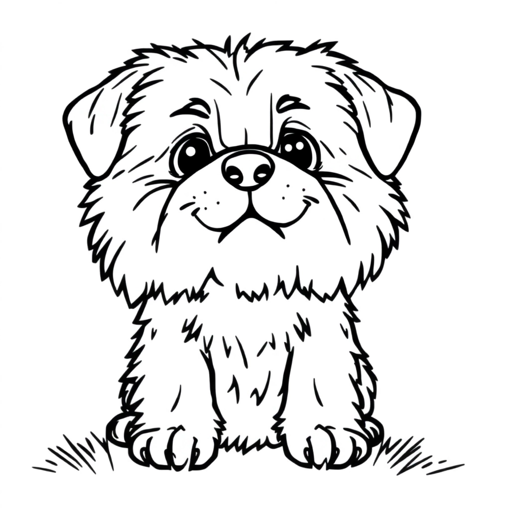 a color dog Coloring Pages
