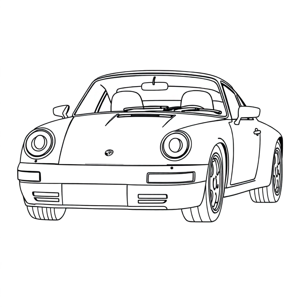 Porsche 911 Páginas para Colorear
