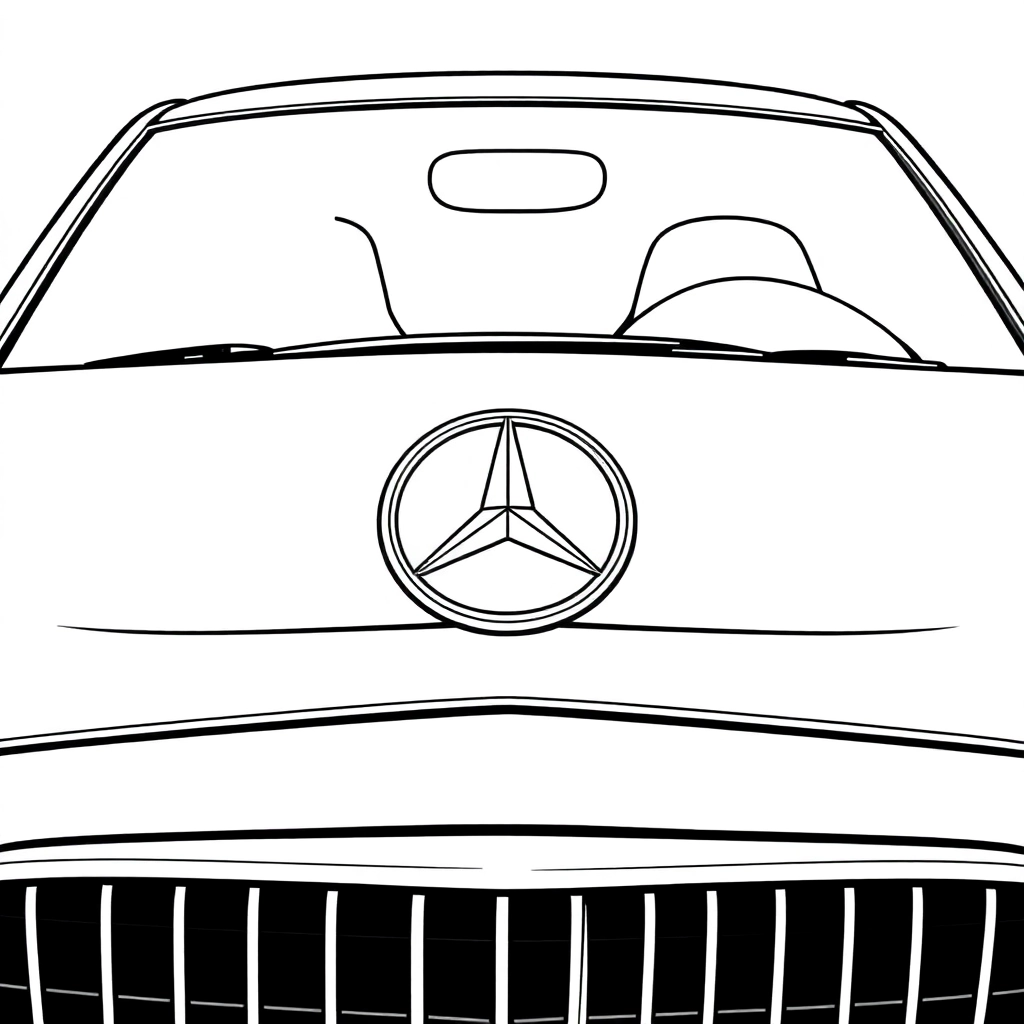 Benz E300立标版 Páginas para Colorear