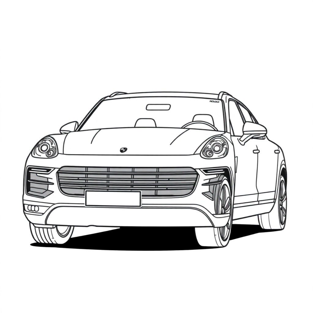 保时捷 卡宴 Coloring Pages