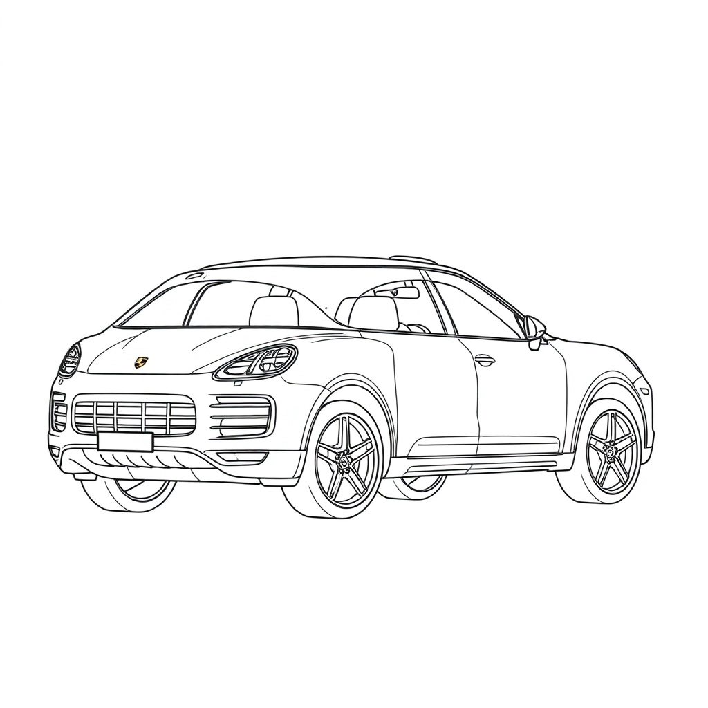 保时捷 卡宴coupe Coloring Pages