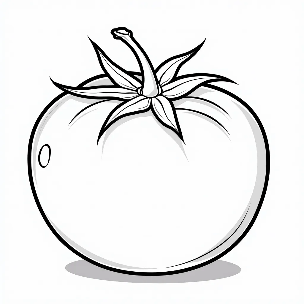 a cute tomato coloring pages