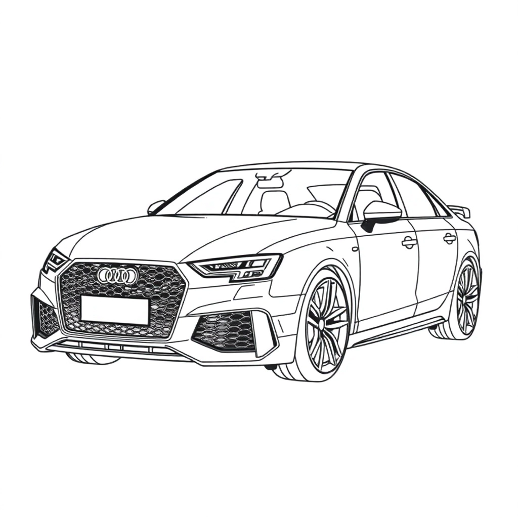 AudiRS4 Coloring Pages