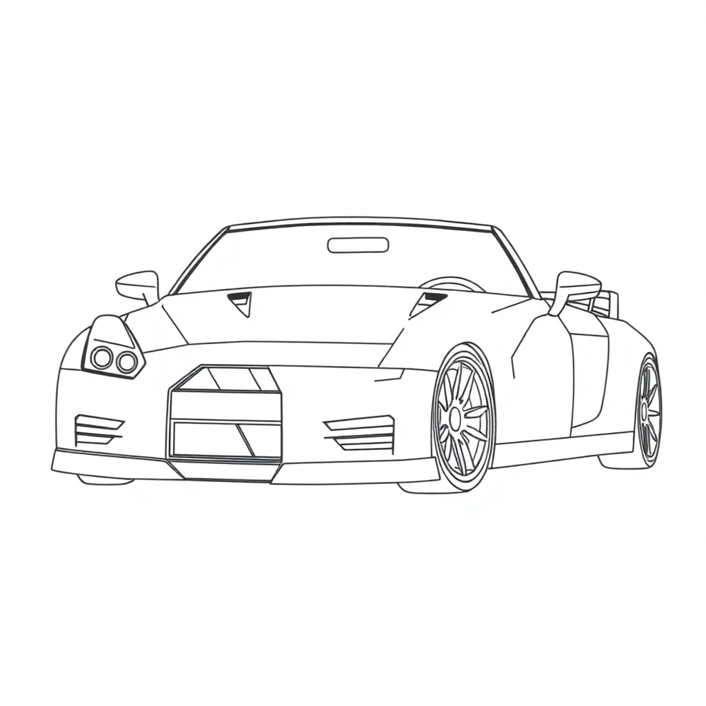 日产gtr Coloring Pages