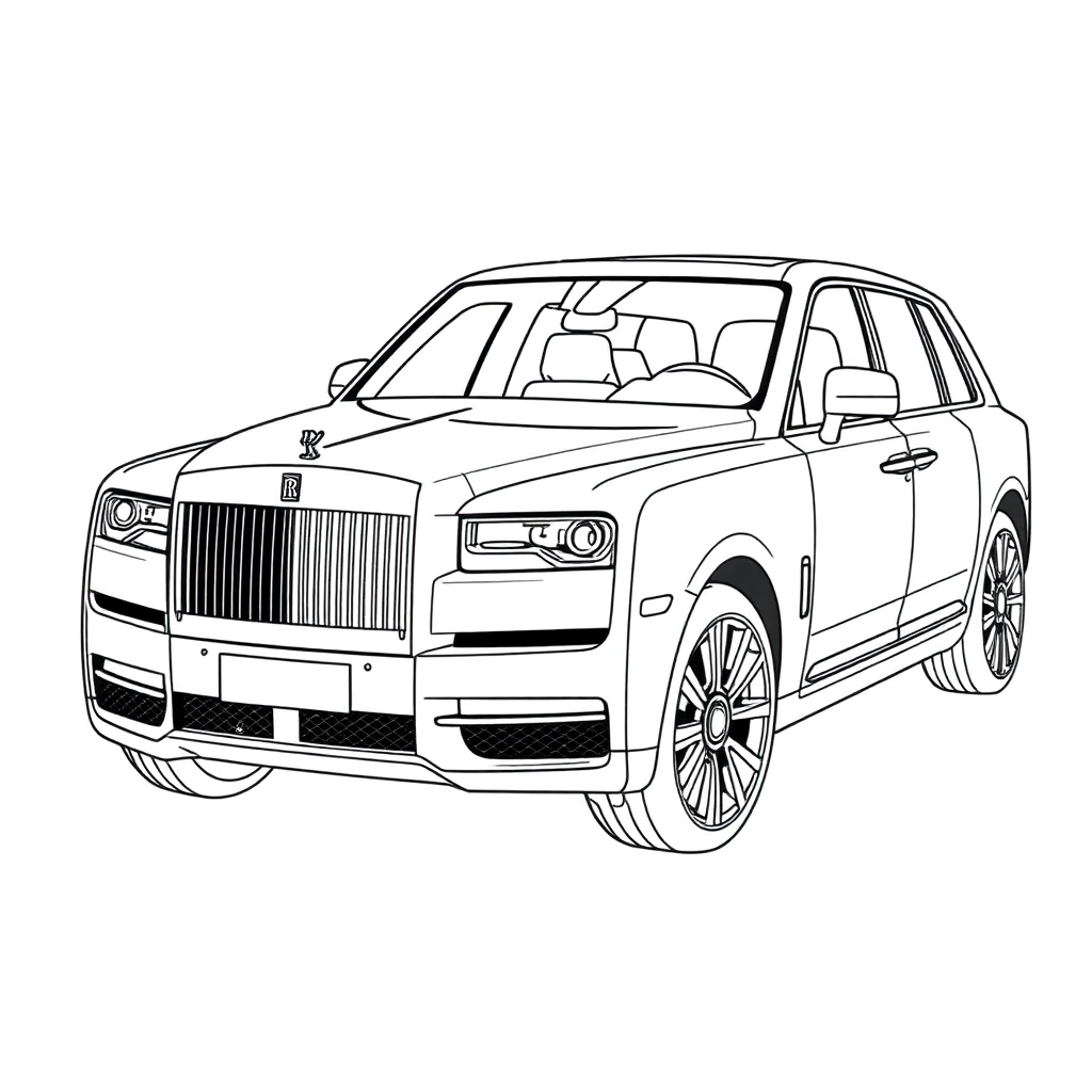 劳斯莱斯库里南 Coloring Pages