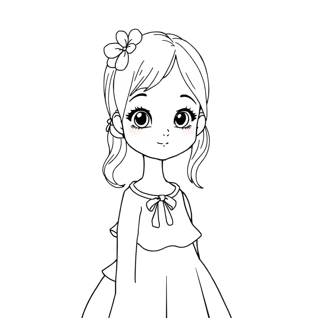 小女孩 Páginas para Colorear