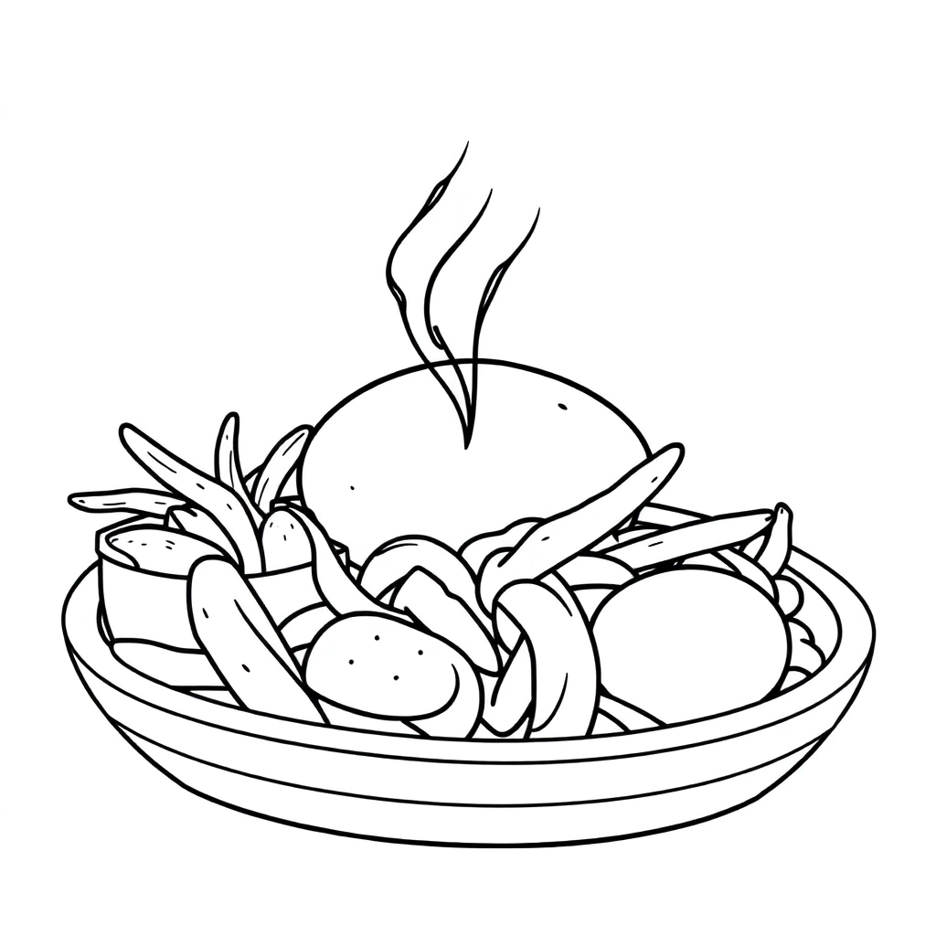 西餐 Coloring Pages