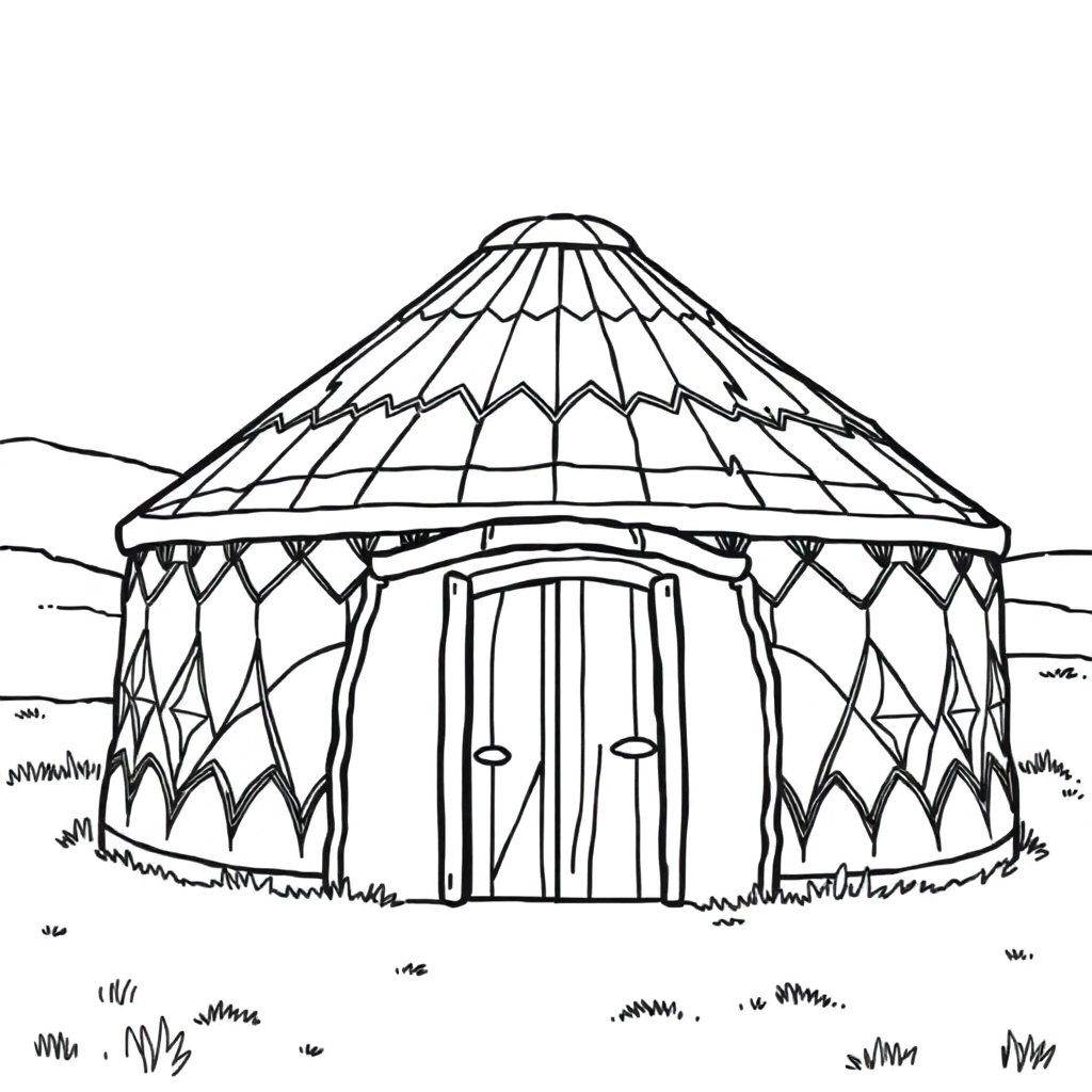 蒙古包 Coloring Pages
