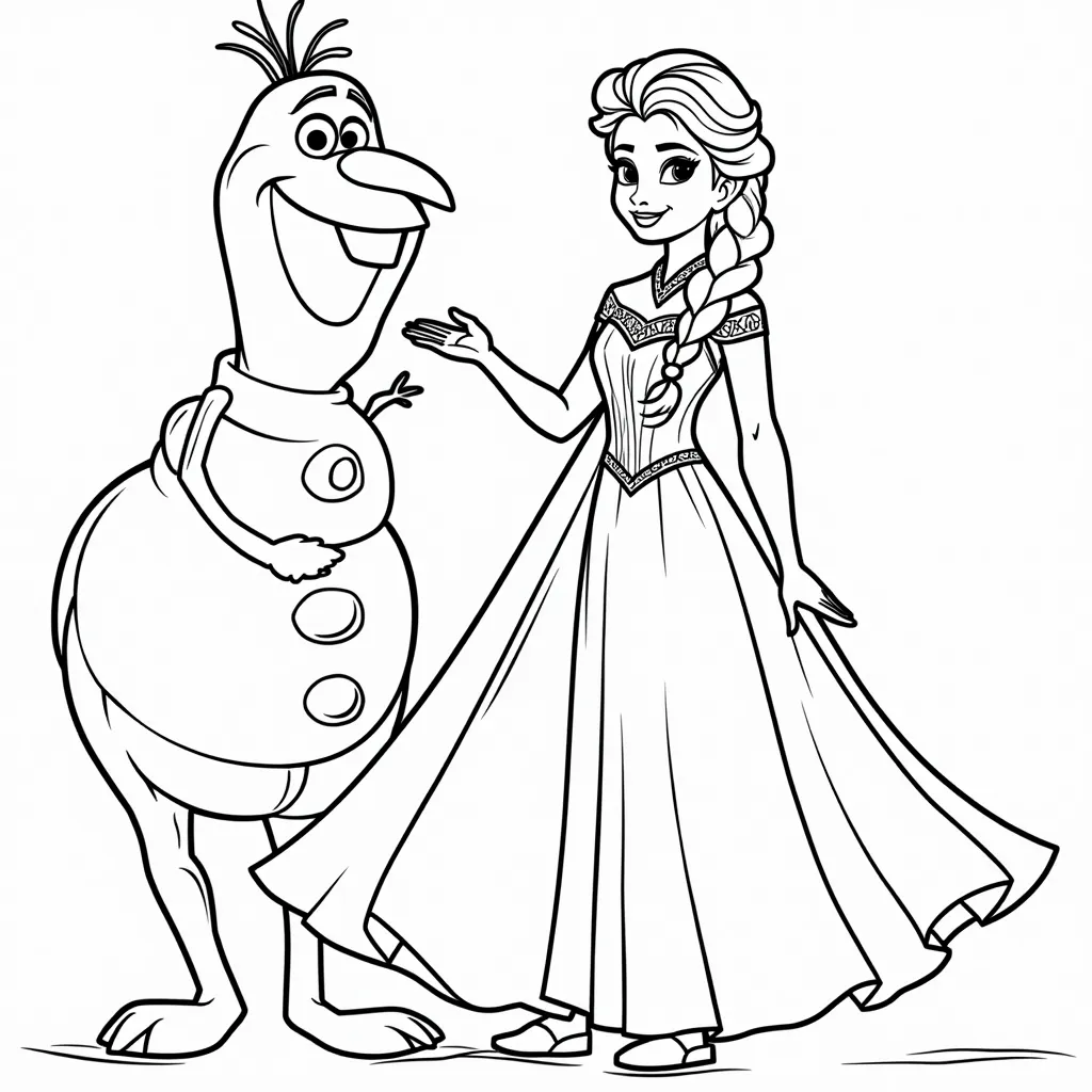 Frozen coloring pages