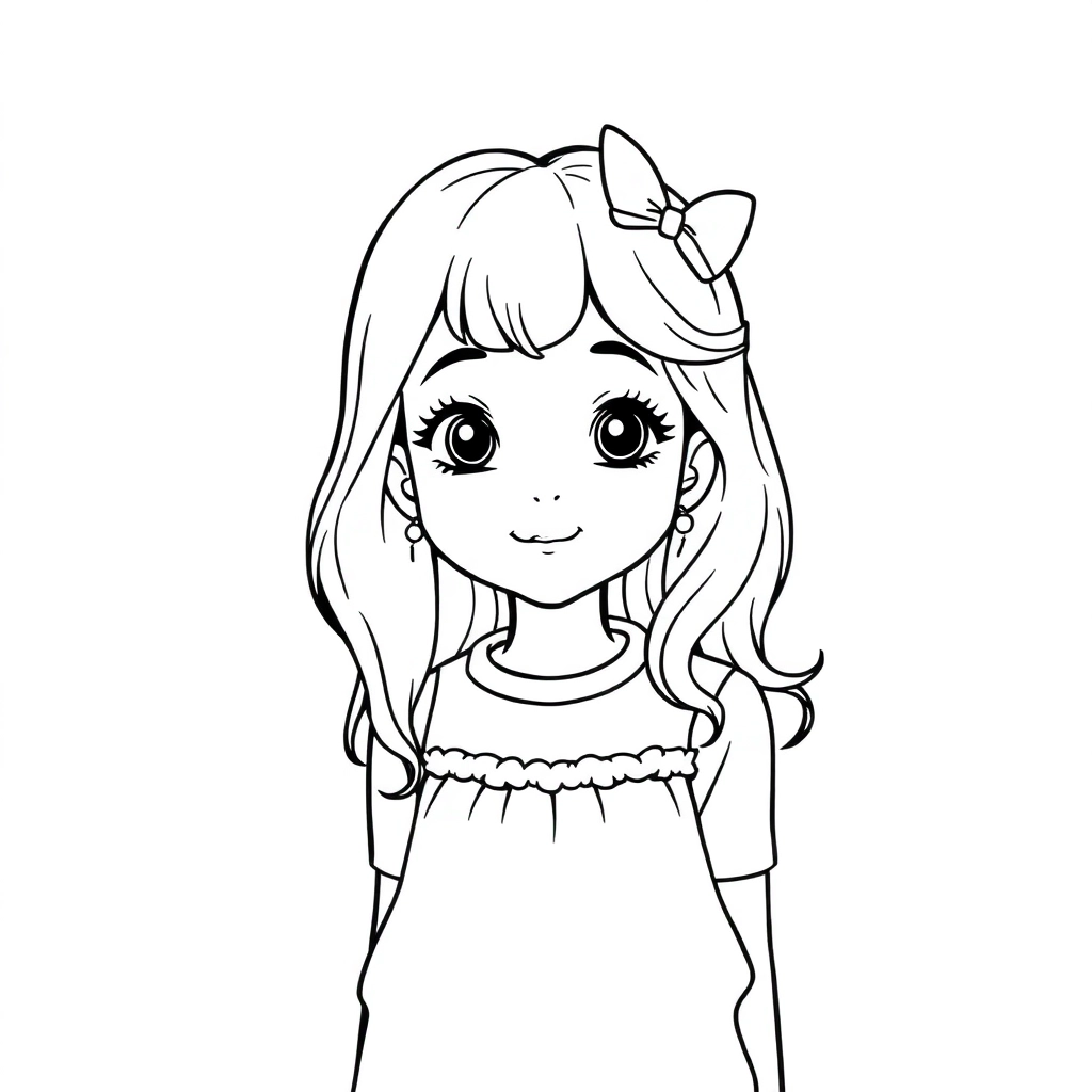 kawaii chubli girl صفحات التلوين