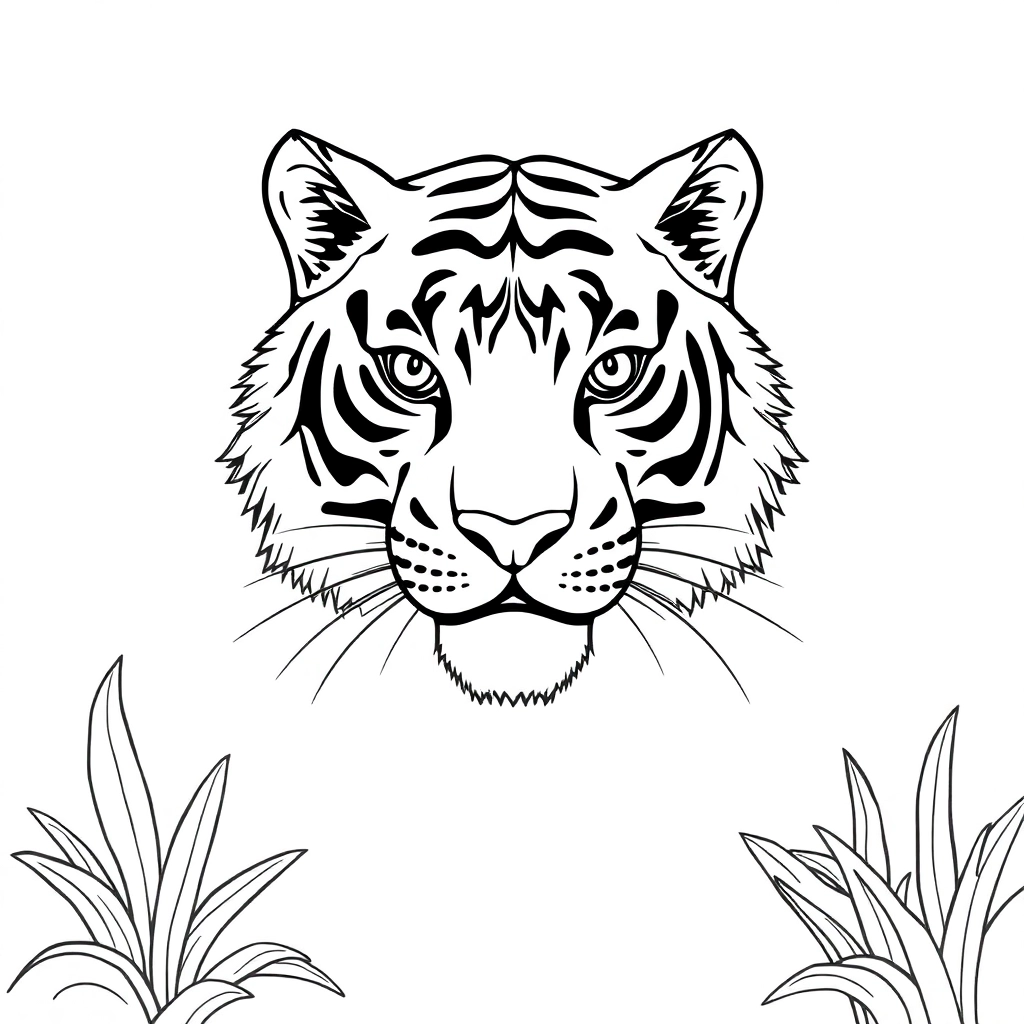 tiger صفحات التلوين