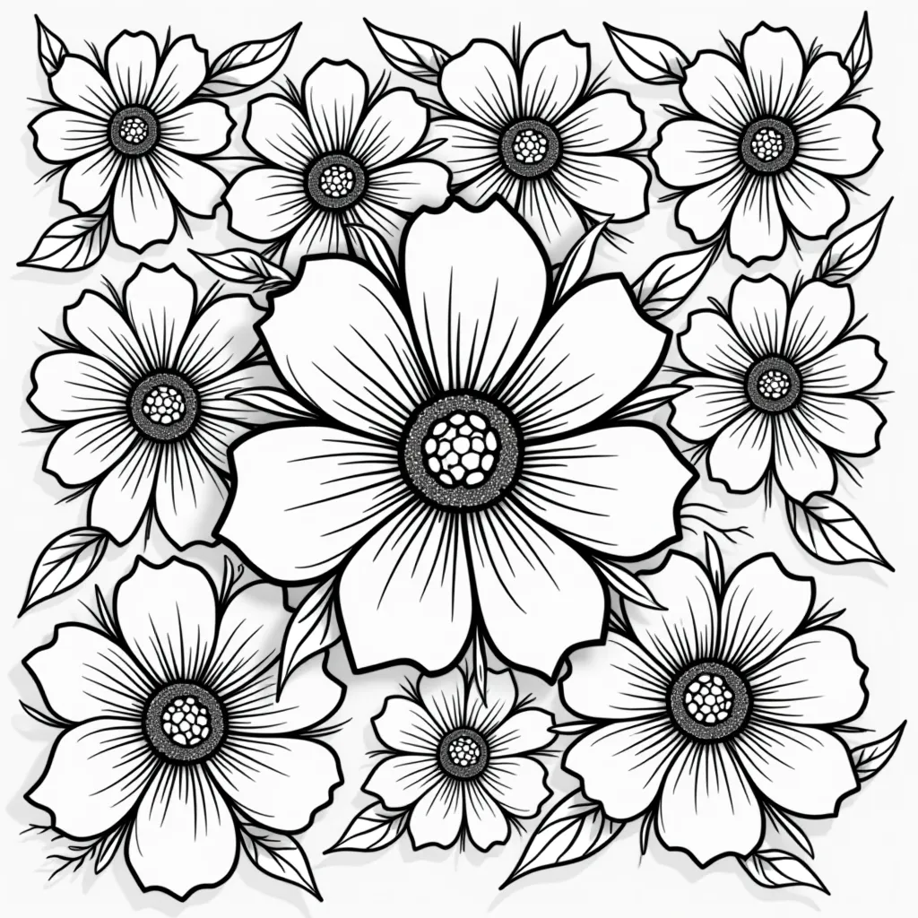 very detailed abstract floral coloring pages