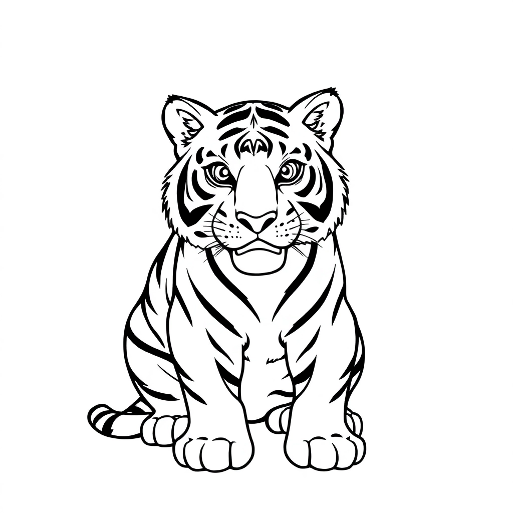 tiger صفحات التلوين