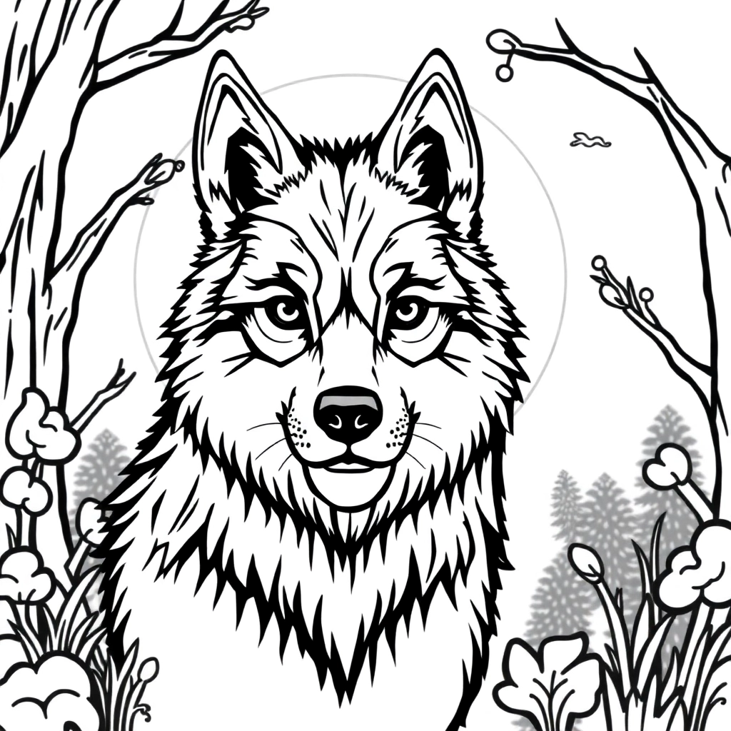 Lone wolf صفحات التلوين