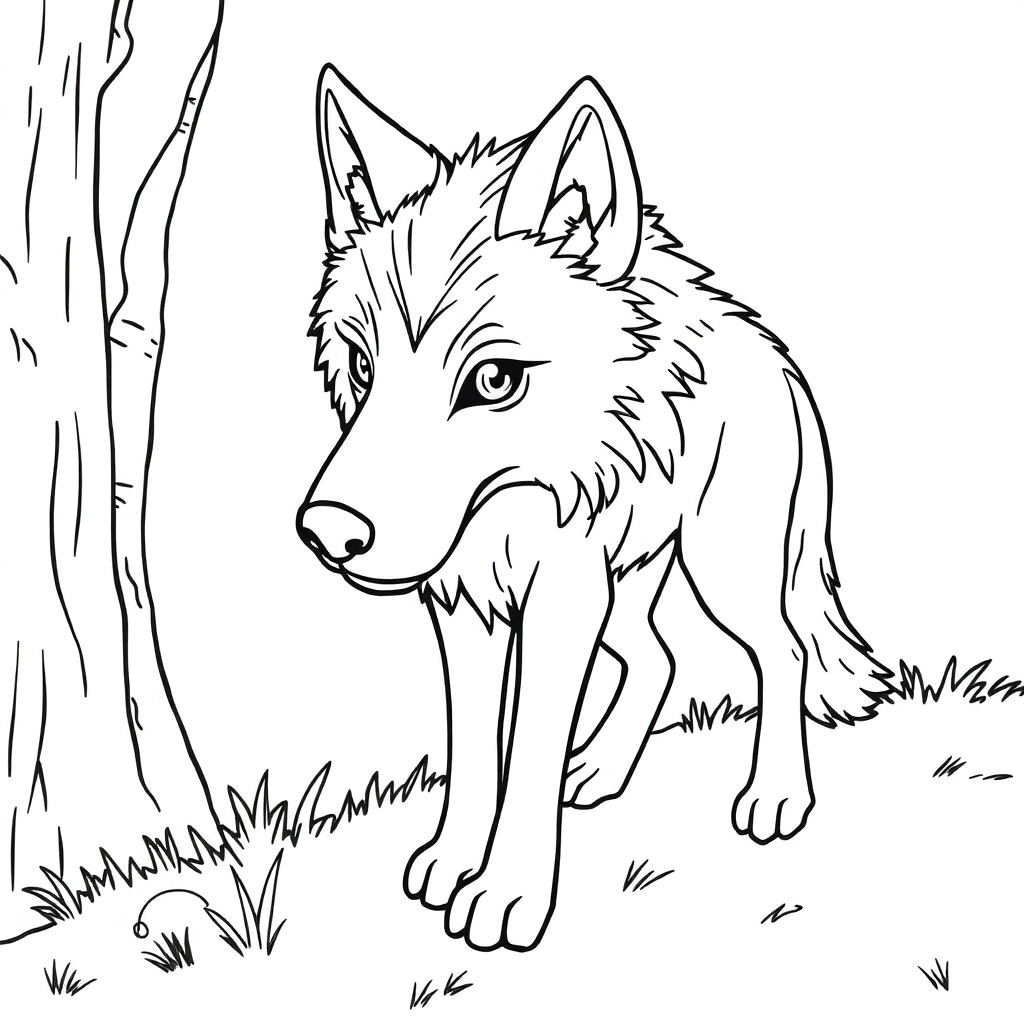 Aplha wolf صفحات التلوين