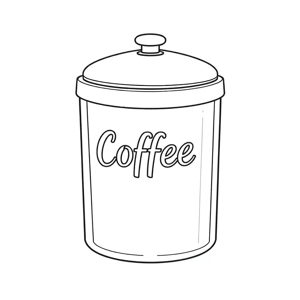 Coffee bin Coloring Pages