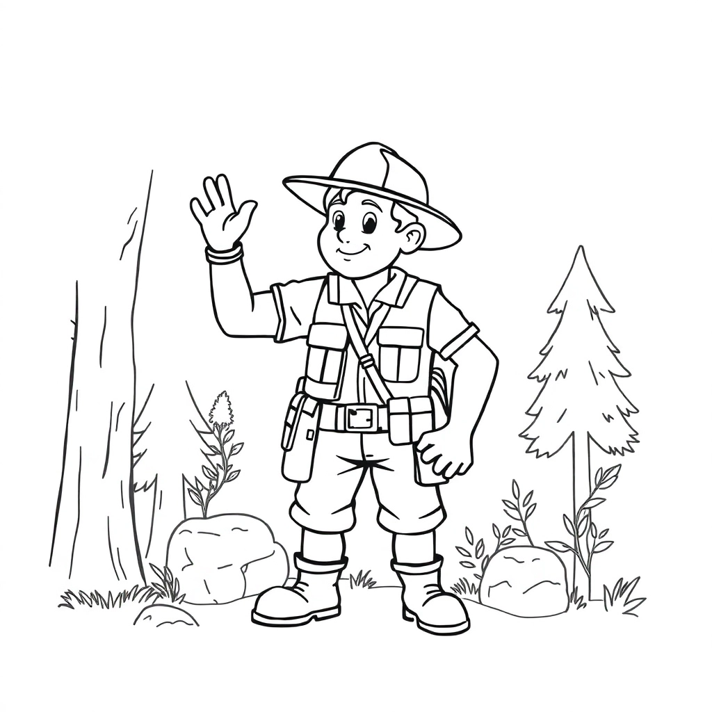 forest ranger real people صفحات التلوين
