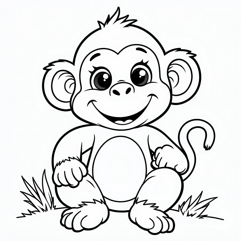 monkey coloring pages